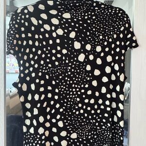 LNA Black Short Sleeve Tee with White Spot Pattern